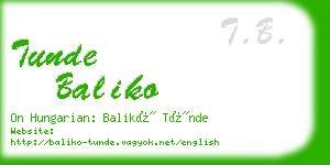 tunde baliko business card